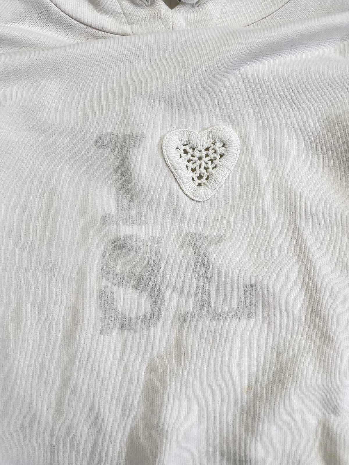 Saint Laurent Paris "I Love SL" White Hoodie