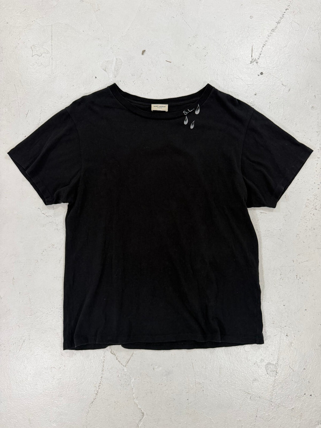 Saint Laurent Paris Water-Drop Tee {{ color }} {{ brand }} {{ archive }} {{ season }} {{ year }} {{ hedi slimane }}
