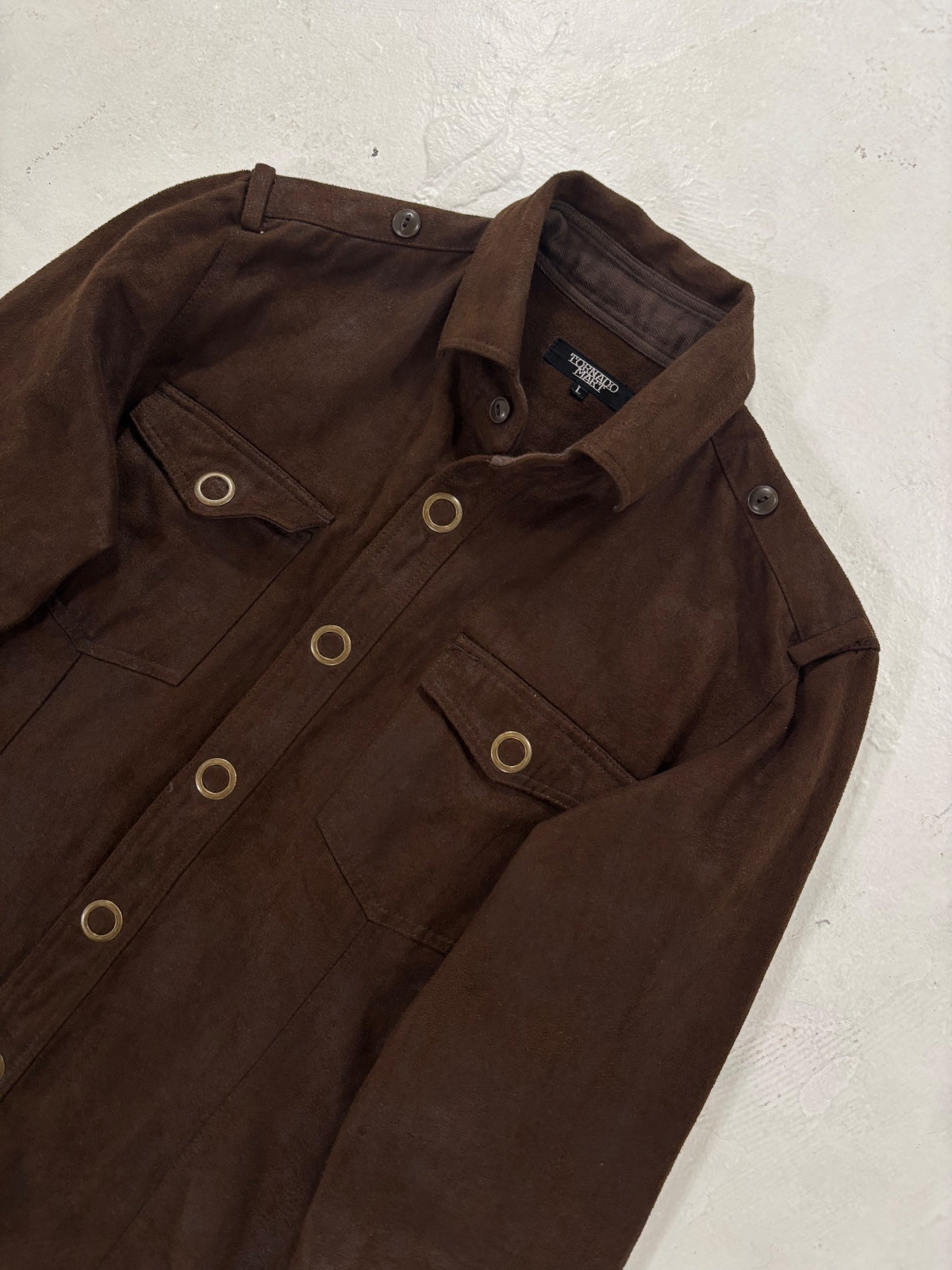 Tornado Mart Suede Button Up {{ color }} {{ brand }} {{ archive }} {{ season }} {{ year }} {{ hedi slimane }}