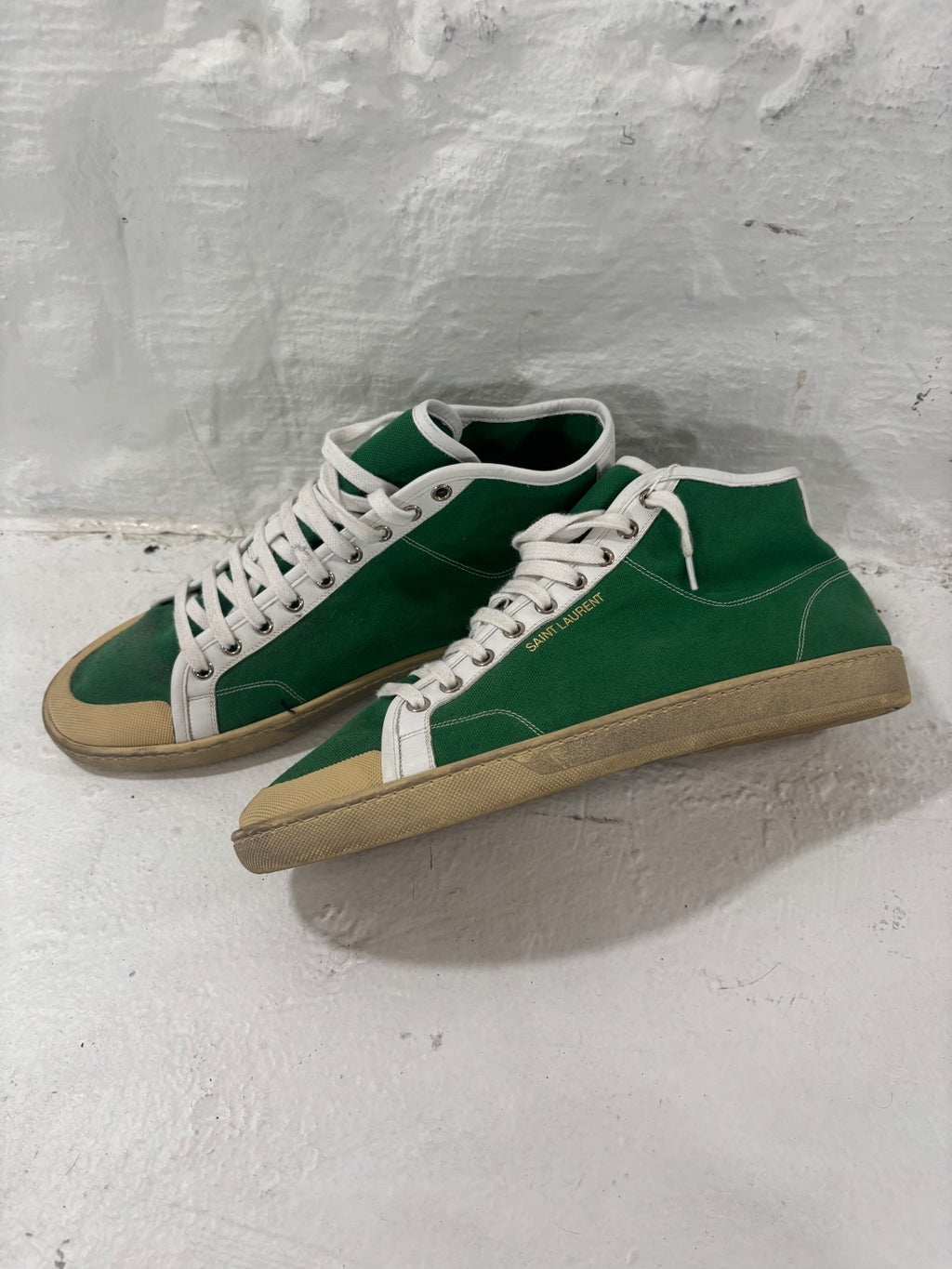Saint Laurent Paris Green Trainers {{ color }} {{ brand }} {{ archive }} {{ season }} {{ year }} {{ hedi slimane }}