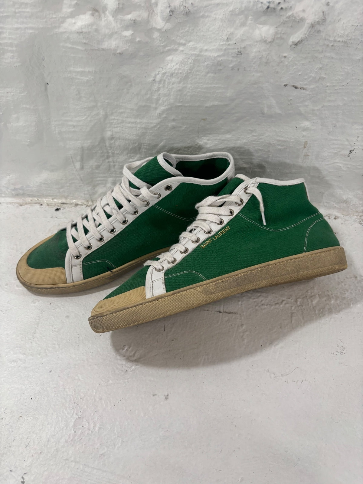 Saint Laurent Paris Green Trainers {{ color }} {{ brand }} {{ archive }} {{ season }} {{ year }} {{ hedi slimane }}