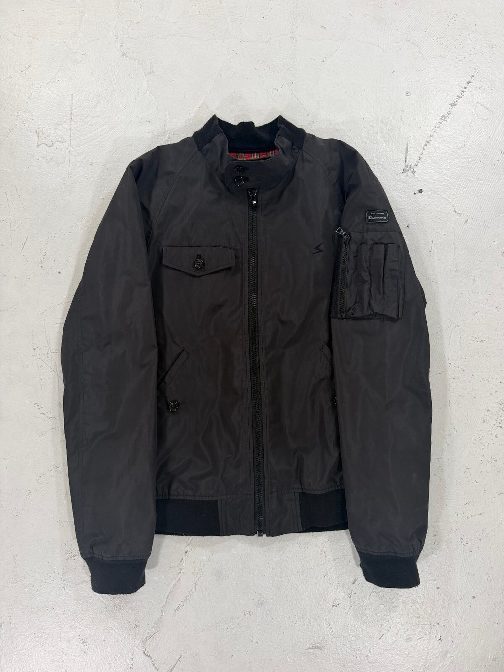 Undercover Plaid Lined Bomber Jacket