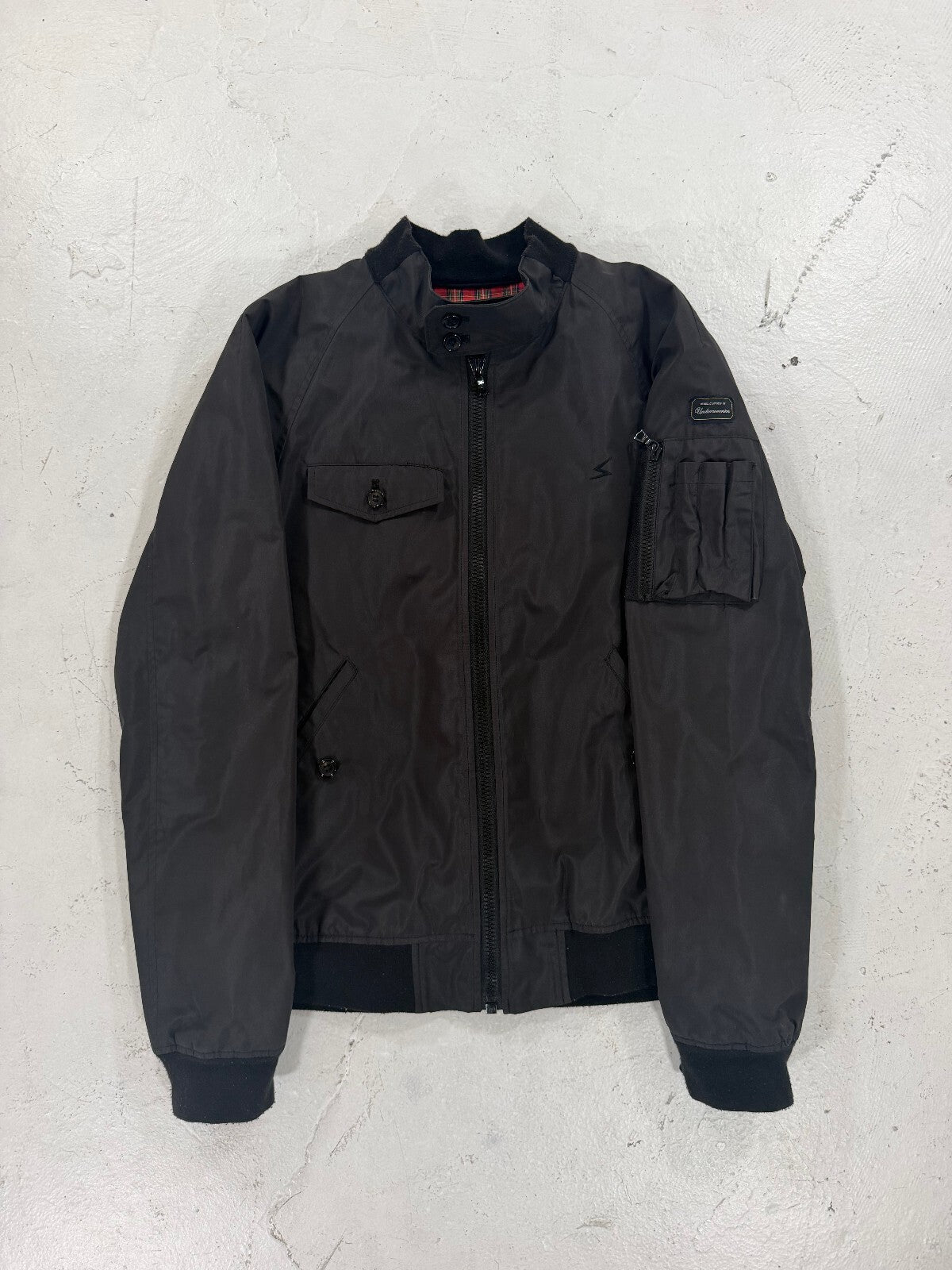 Undercover Plaid Lined Bomber Jacket