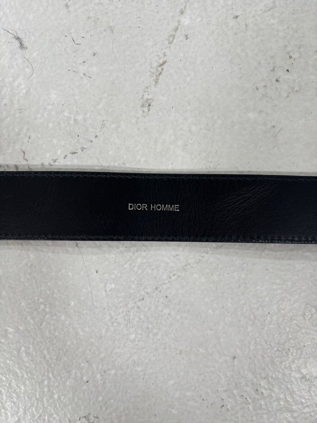 Dior Homme Dark Navy Leather Belt