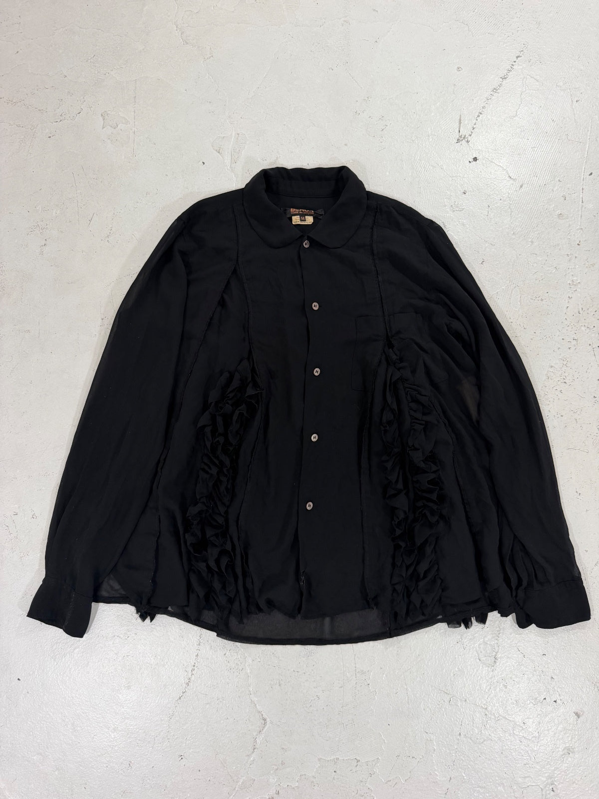 Comme Des Garsons Scrunched Button-Up {{ color }} {{ brand }} {{ archive }} {{ season }} {{ year }} {{ hedi slimane }}