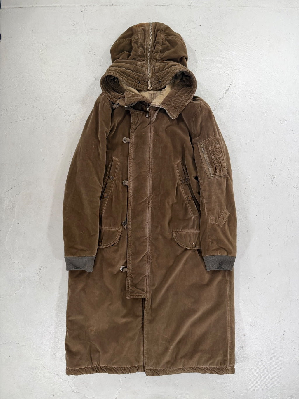 Rick owens AW08 crushed velvet padded exploder parka