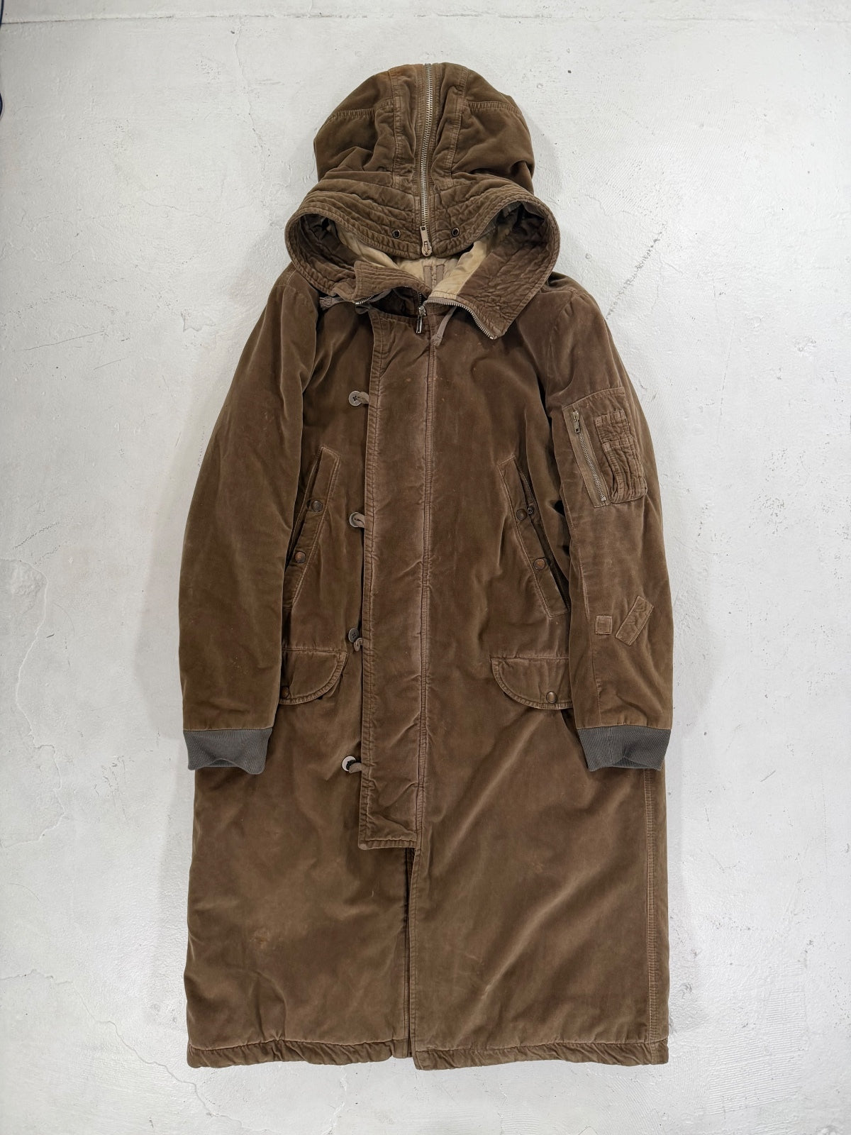 Rick owens AW08 crushed velvet padded exploder parka