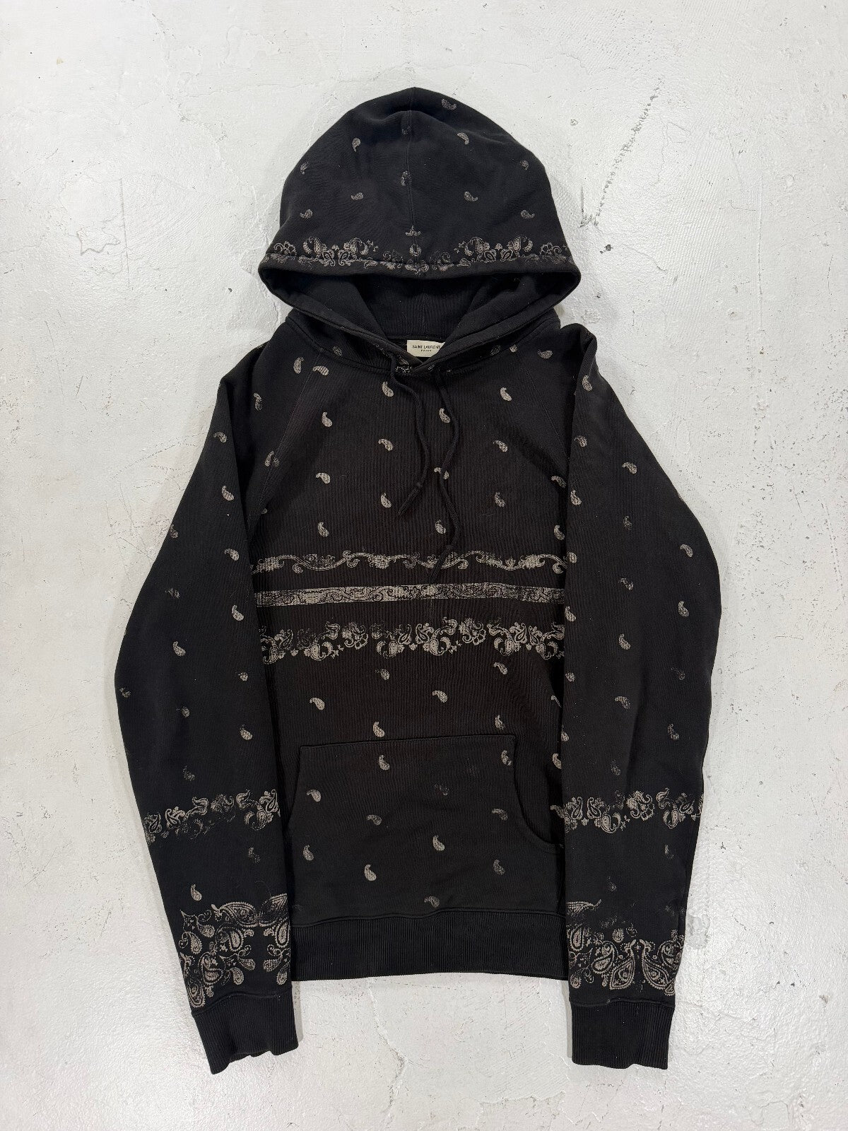 Saint Laurent Paris Paisley Hoodie