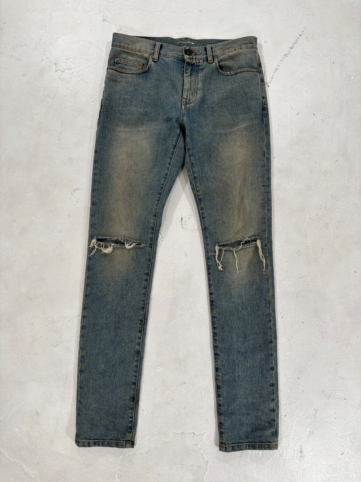Saint Laurent Paris D02 Knife Cut Denim {{ color }} {{ brand }} {{ archive }} {{ season }} {{ year }} {{ hedi slimane }}