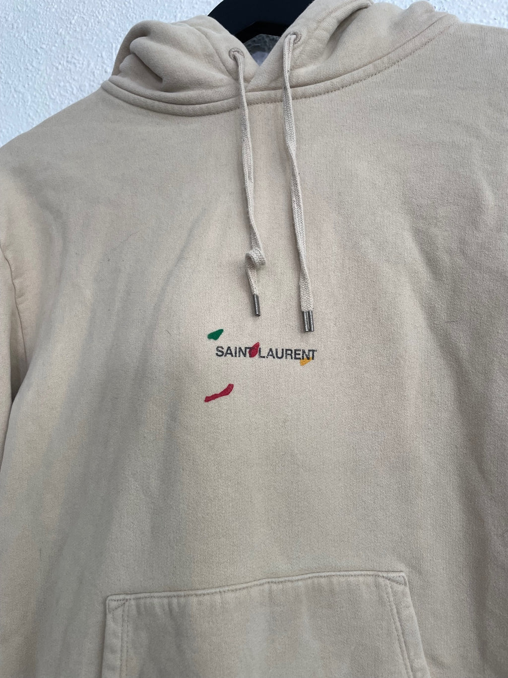 Saint Laurent Paris Paint Logo Hoodie {{ color }} {{ brand }} {{ archive }} {{ season }} {{ year }} {{ hedi slimane }}