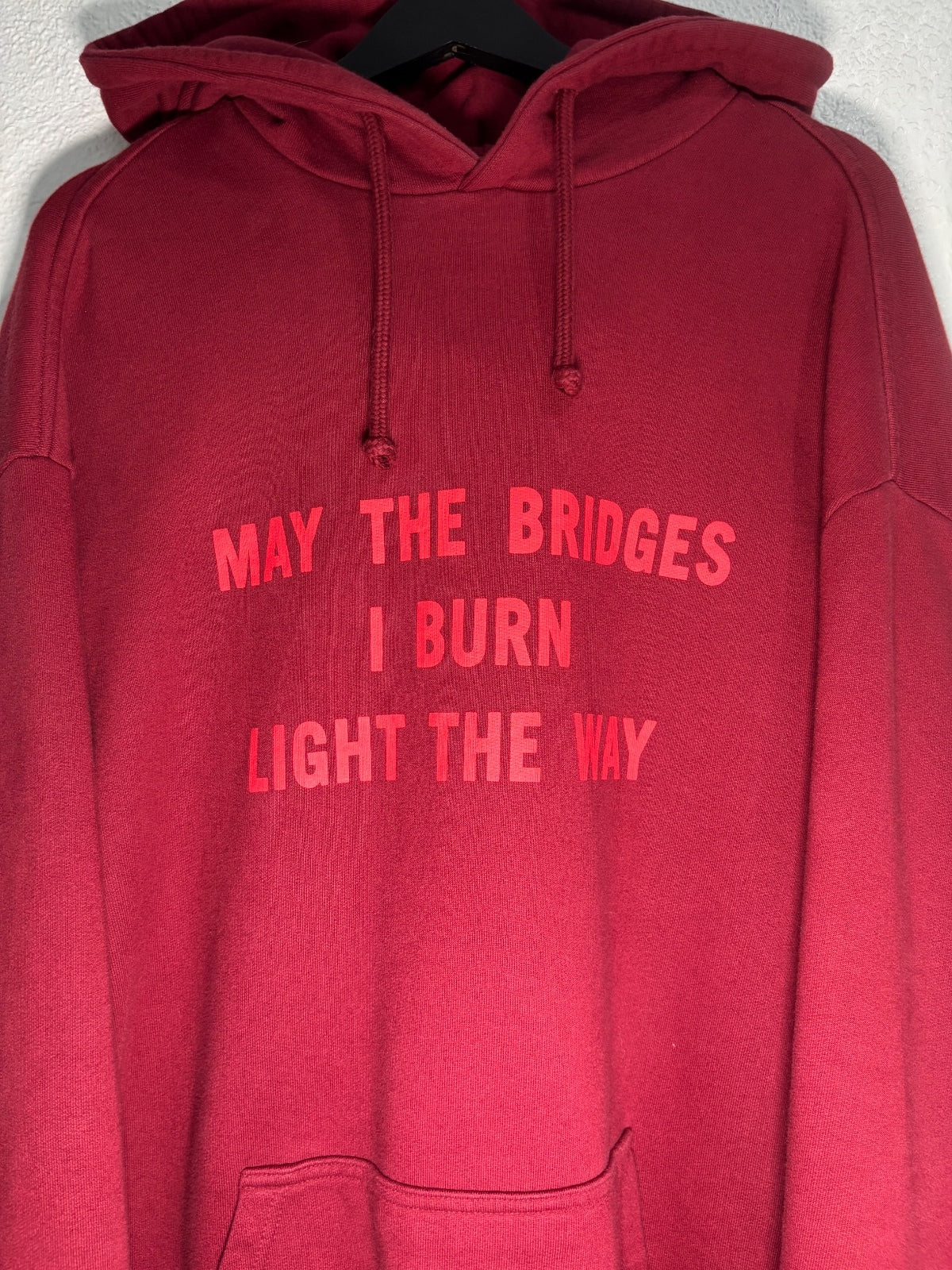 Vetements May The Bridges I Burn Light The Way Hoodie