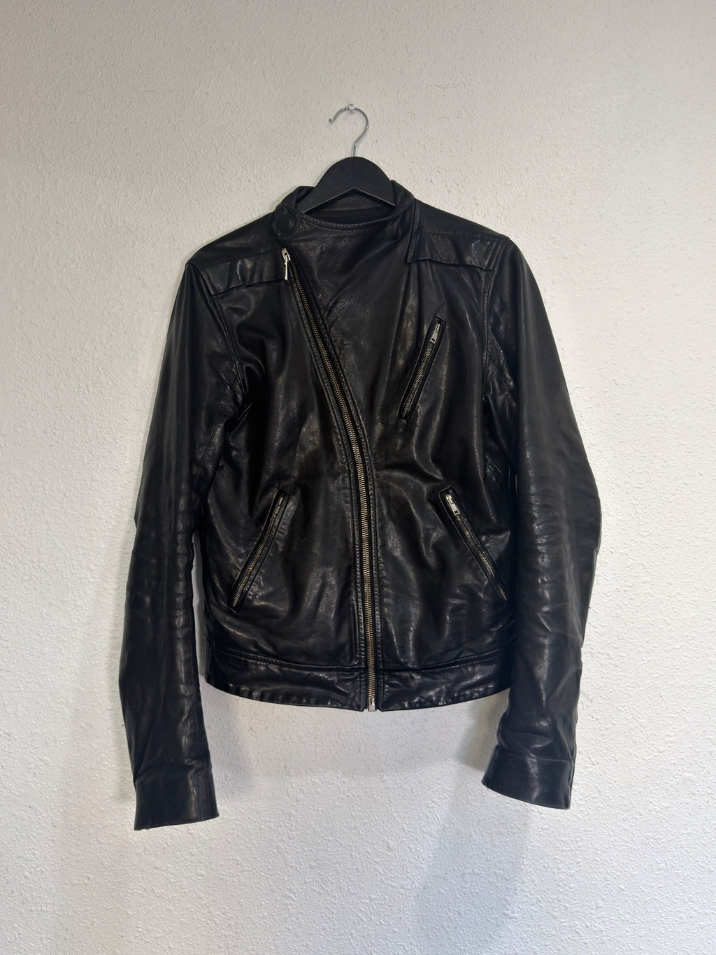 Rick Owens Anthem Safari Cut Leather Jacket {{ color }} {{ brand }} {{ archive }} {{ season }} {{ year }} {{ hedi slimane }}