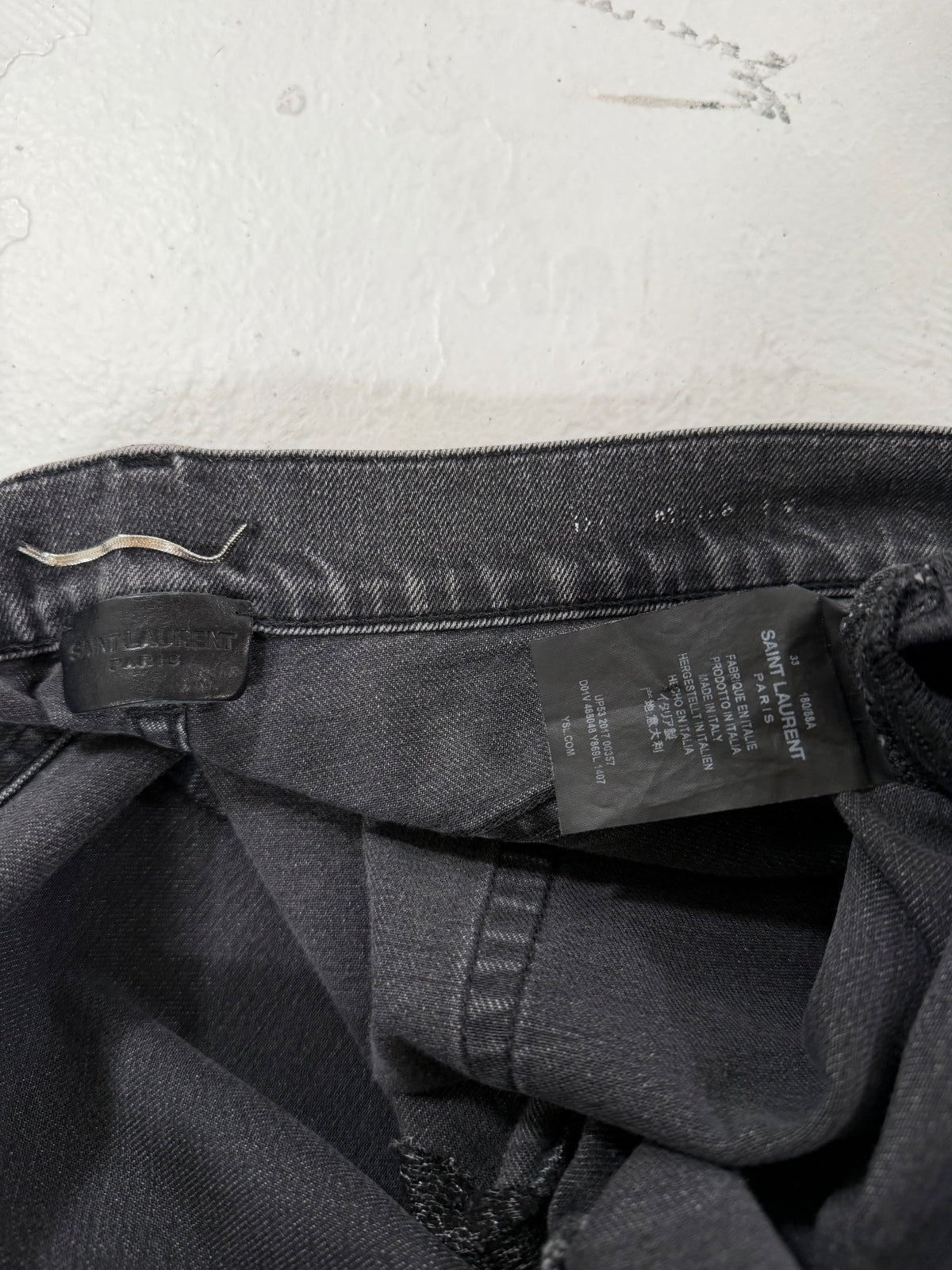 Saint Laurent Paris D01 Gray Denim
