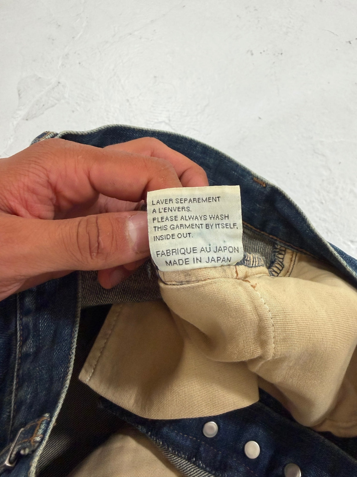 Dior Homme AW09 Rust Patch Denim {{ color }} {{ brand }} {{ archive }} {{ season }} {{ year }} {{ hedi slimane }}