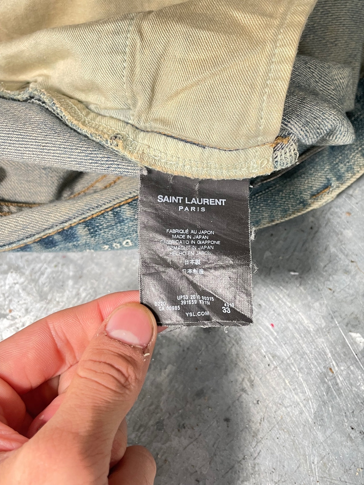 Saint Laurent Paris 2015 DO2 Crash Denim