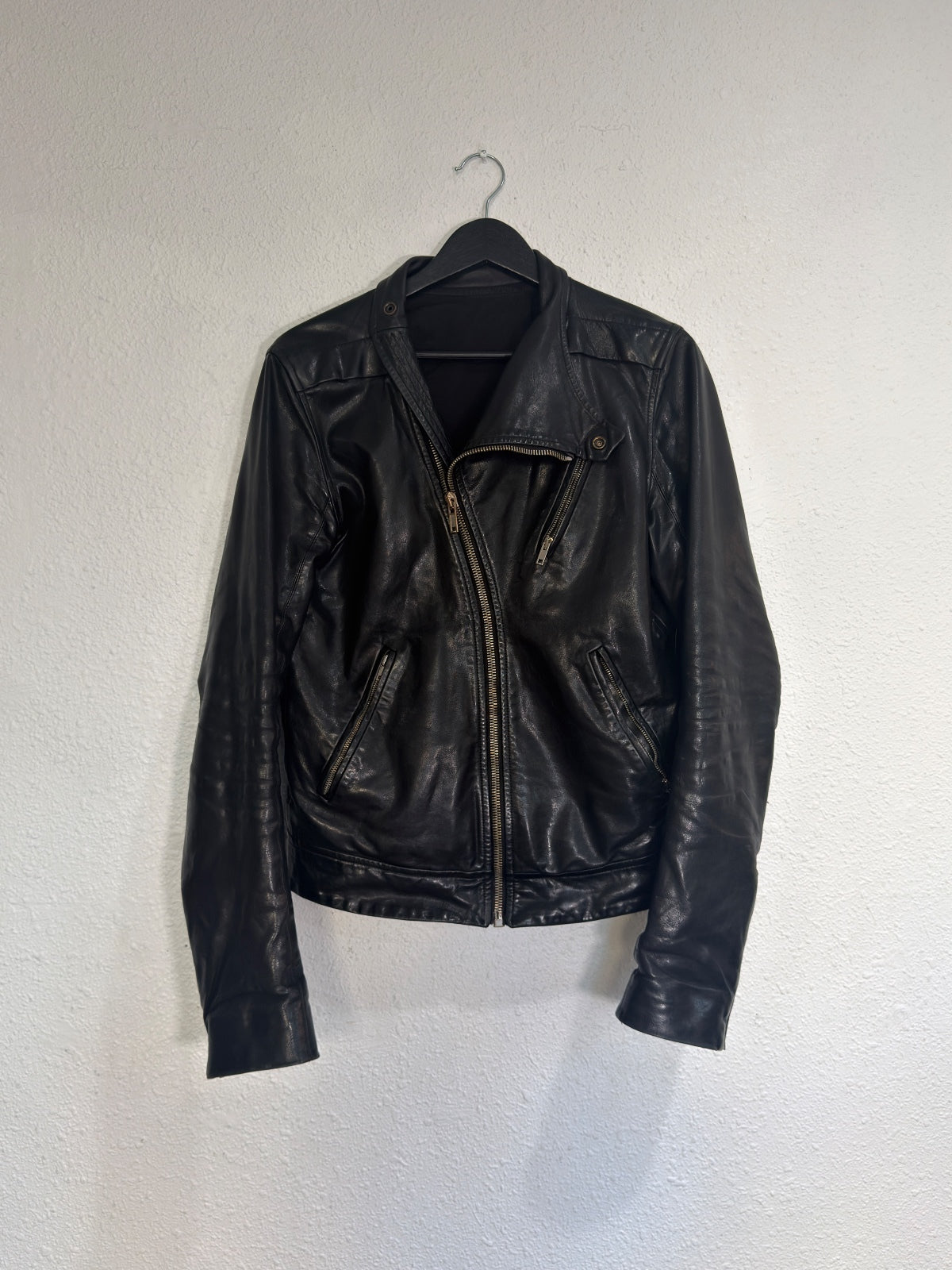 Rick Owens Anthem Safari Cut Leather Jacket {{ color }} {{ brand }} {{ archive }} {{ season }} {{ year }} {{ hedi slimane }}
