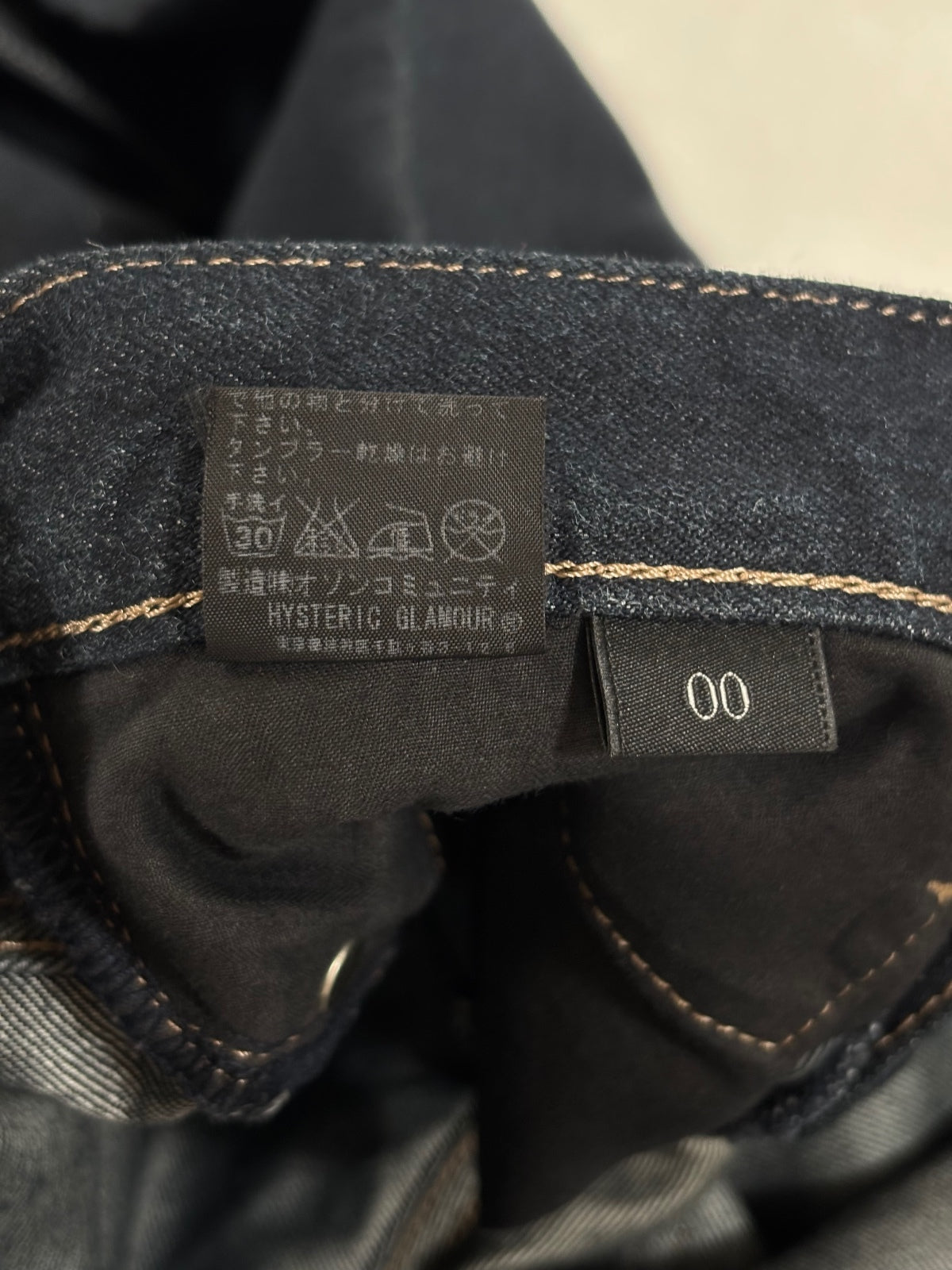Hysteric Glamour Raw Dark Blue Denim {{ color }} {{ brand }} {{ archive }} {{ season }} {{ year }} {{ hedi slimane }}