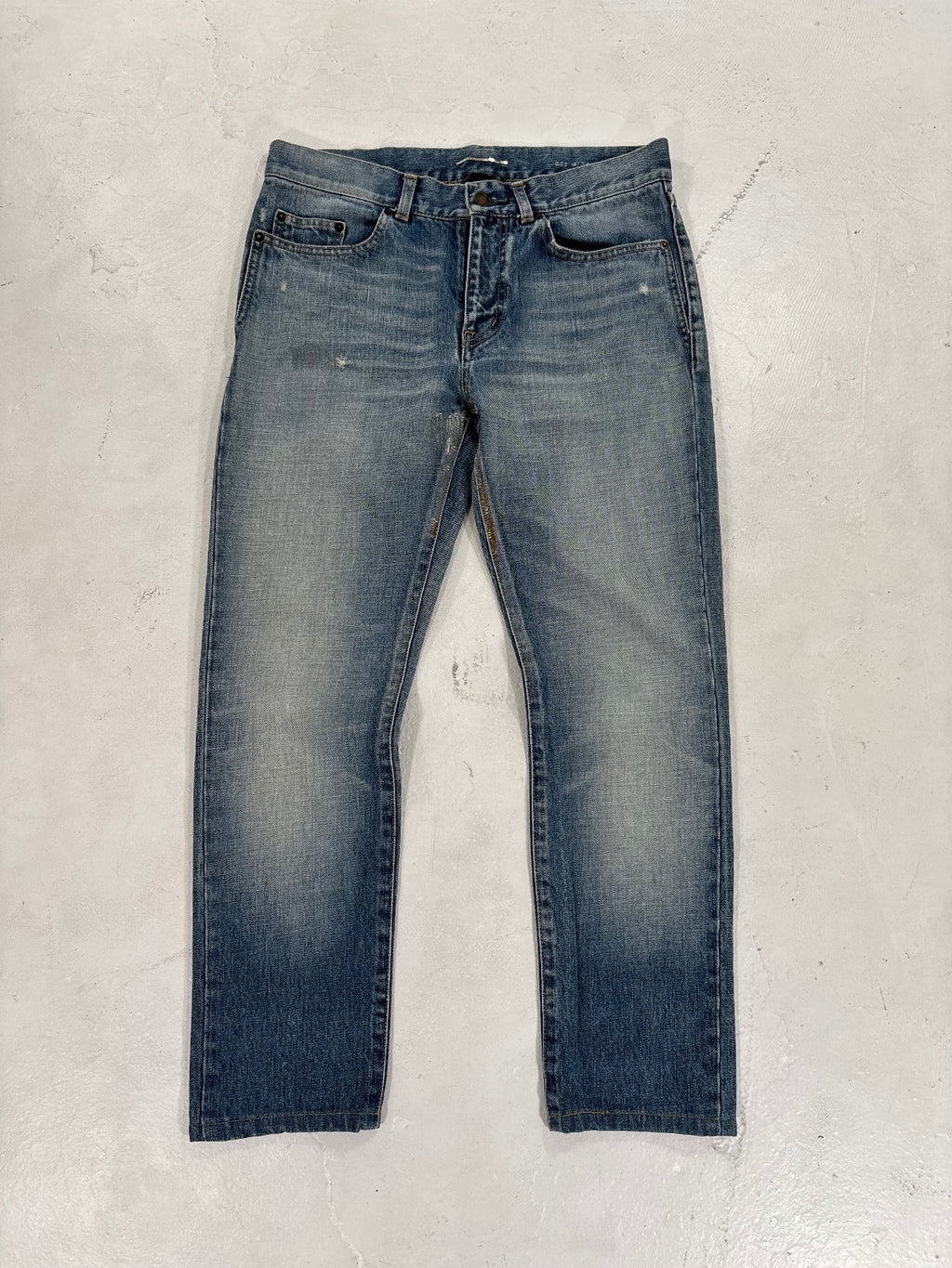 Saint Laurent Paris D02 Repaired Denim {{ color }} {{ brand }} {{ archive }} {{ season }} {{ year }} {{ hedi slimane }}