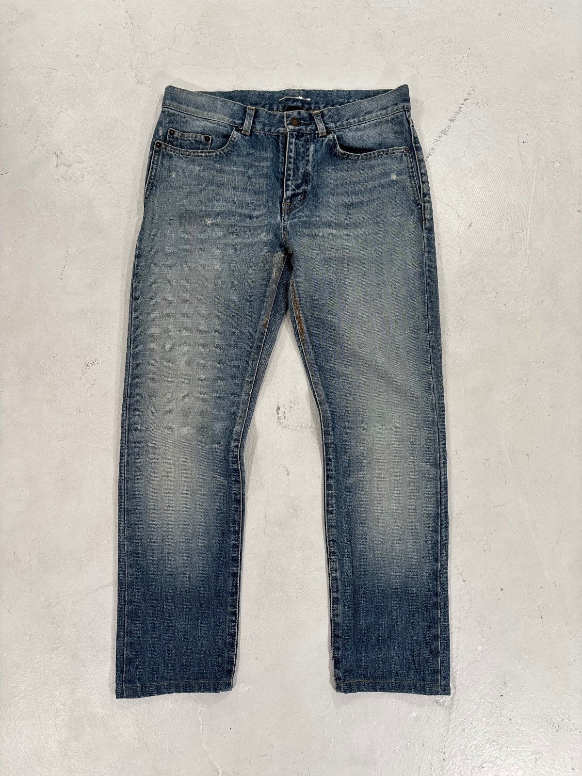 Saint Laurent Paris D02 Repaired Denim {{ color }} {{ brand }} {{ archive }} {{ season }} {{ year }} {{ hedi slimane }}
