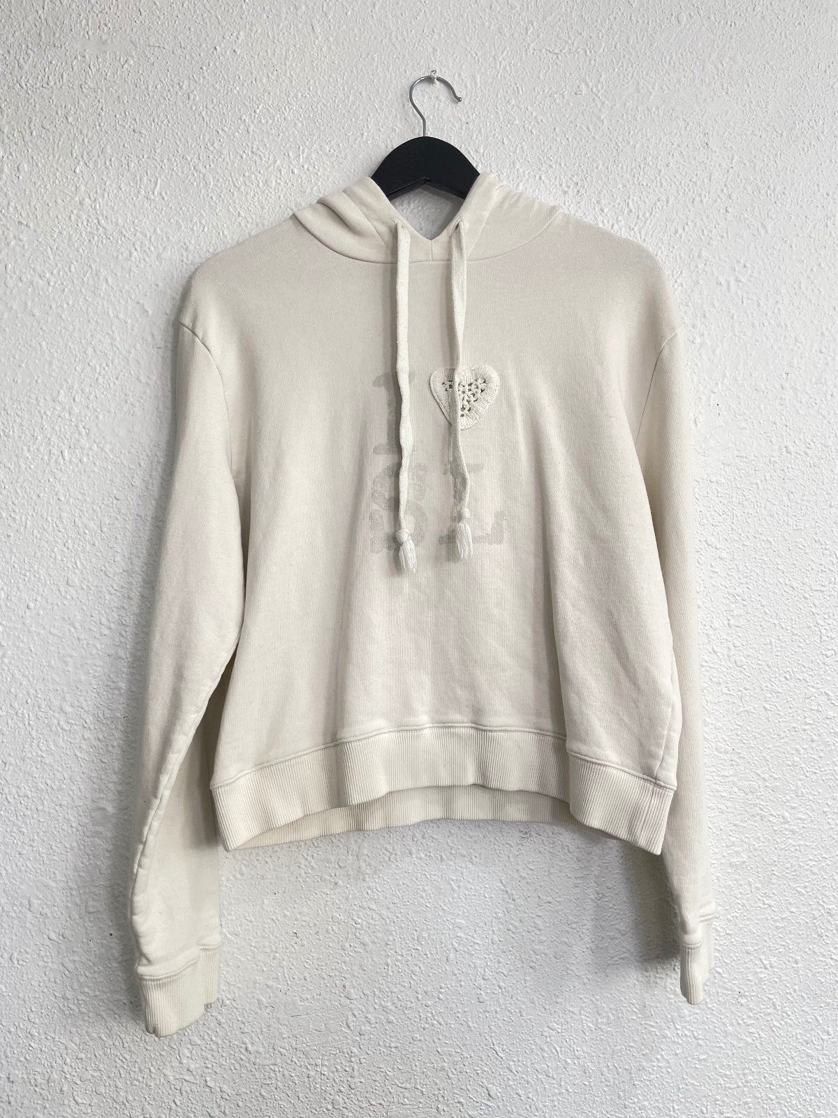 Saint Laurent Paris "I Love SL" White Hoodie