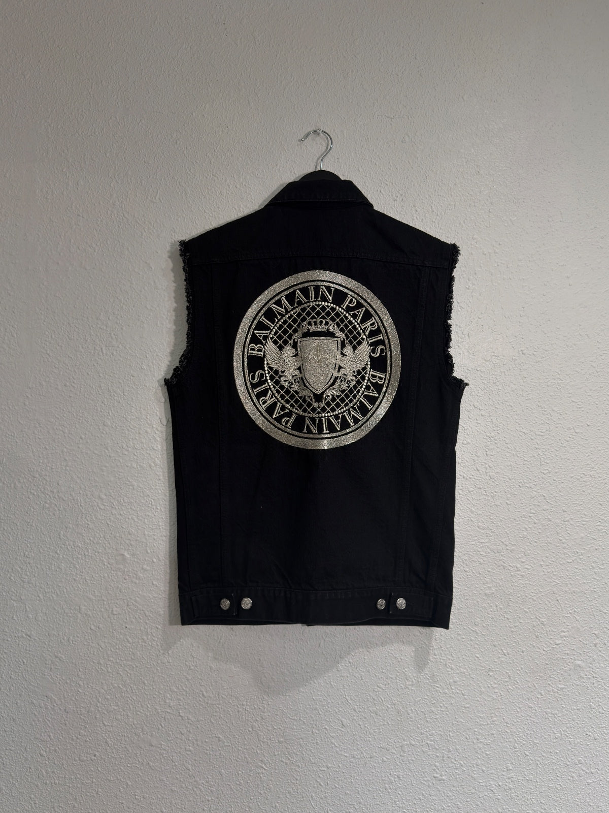 Balmain embroidered logo vest