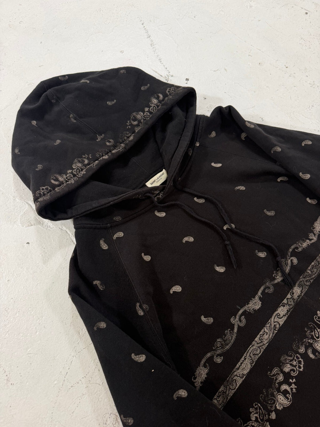 Saint Laurent Paris Paisley Hoodie