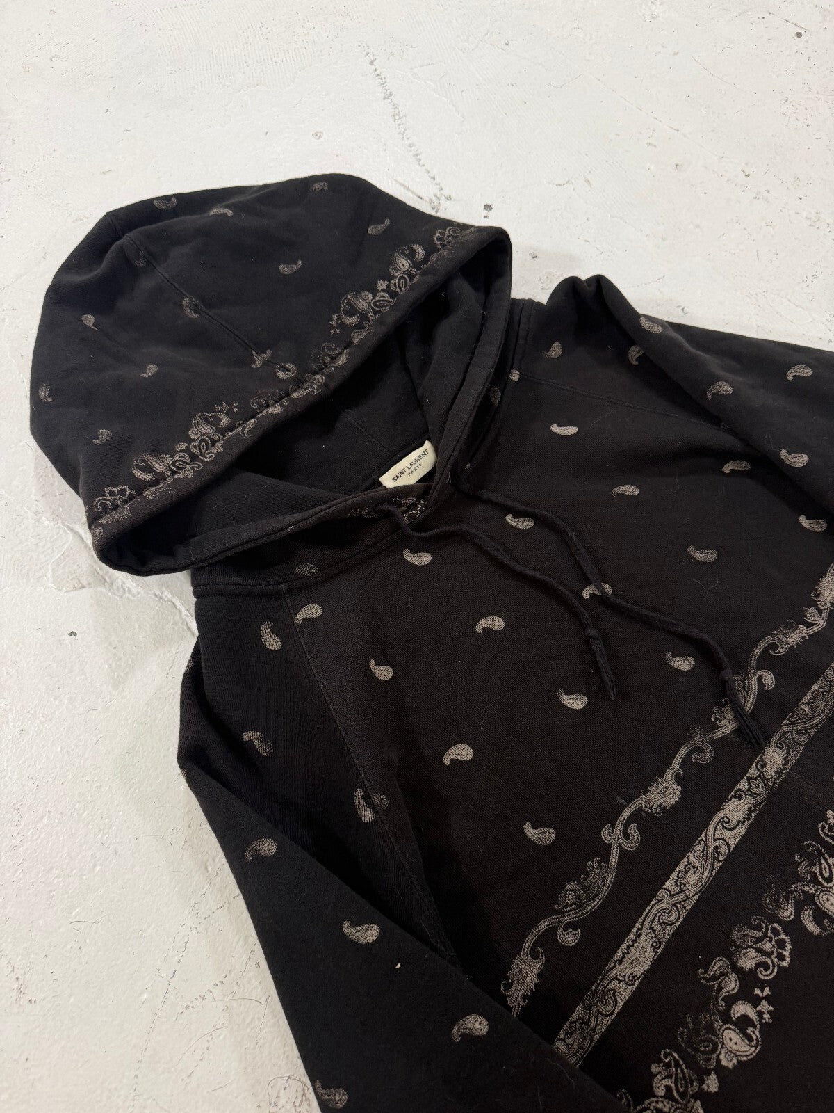 Saint Laurent Paris Paisley Hoodie