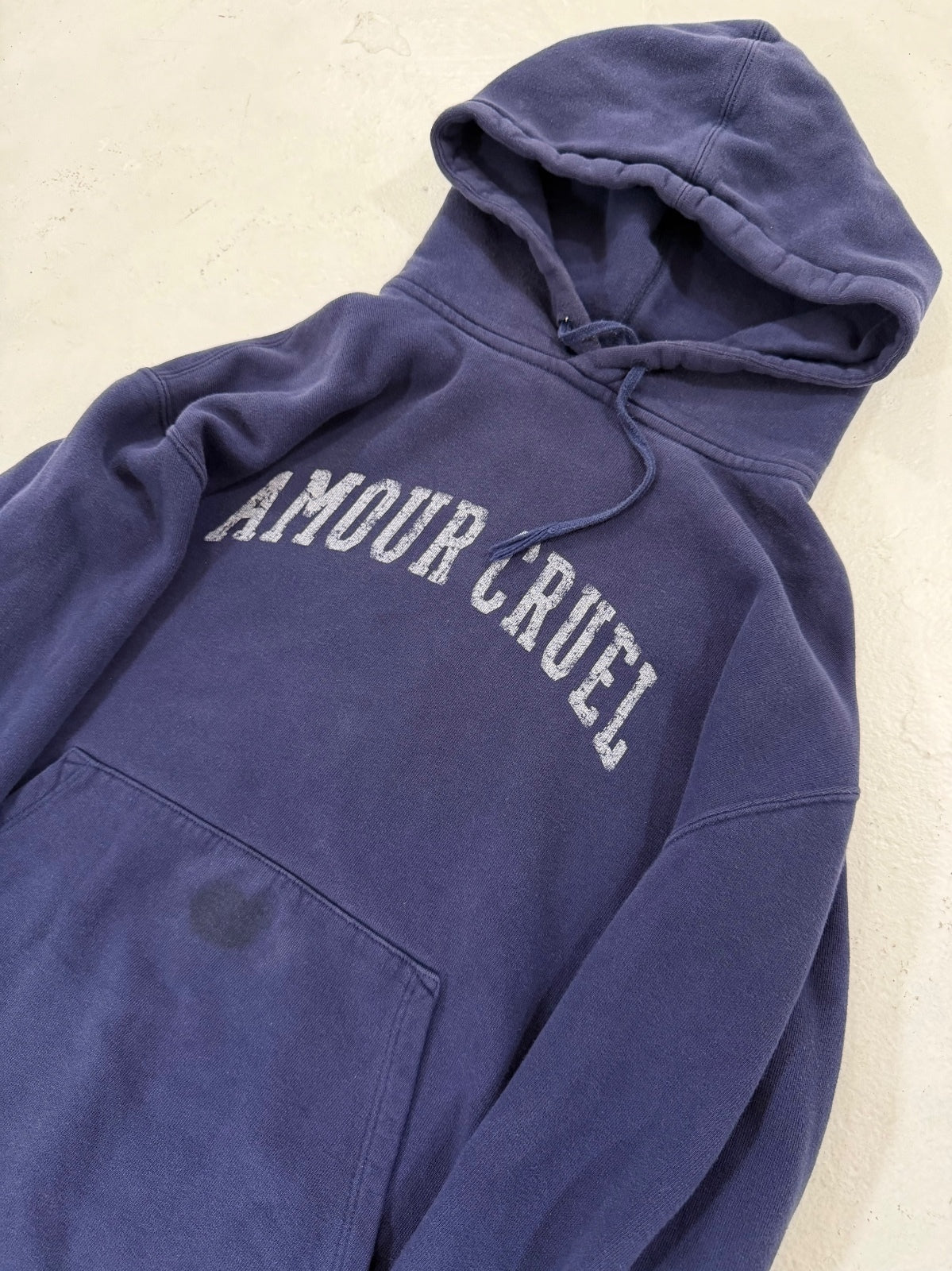 Saint Laurent Paris "Amour Cruel" Navy hoodie {{ color }} {{ brand }} {{ archive }} {{ season }} {{ year }} {{ hedi slimane }}