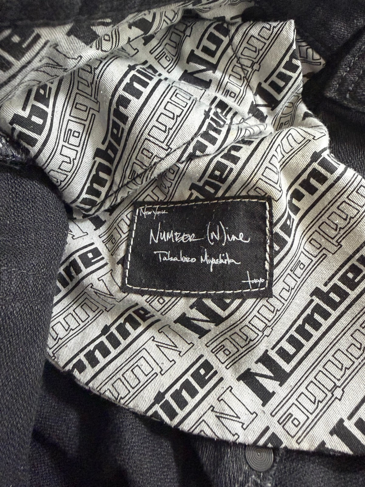 Number (N)ine Zipper Denim