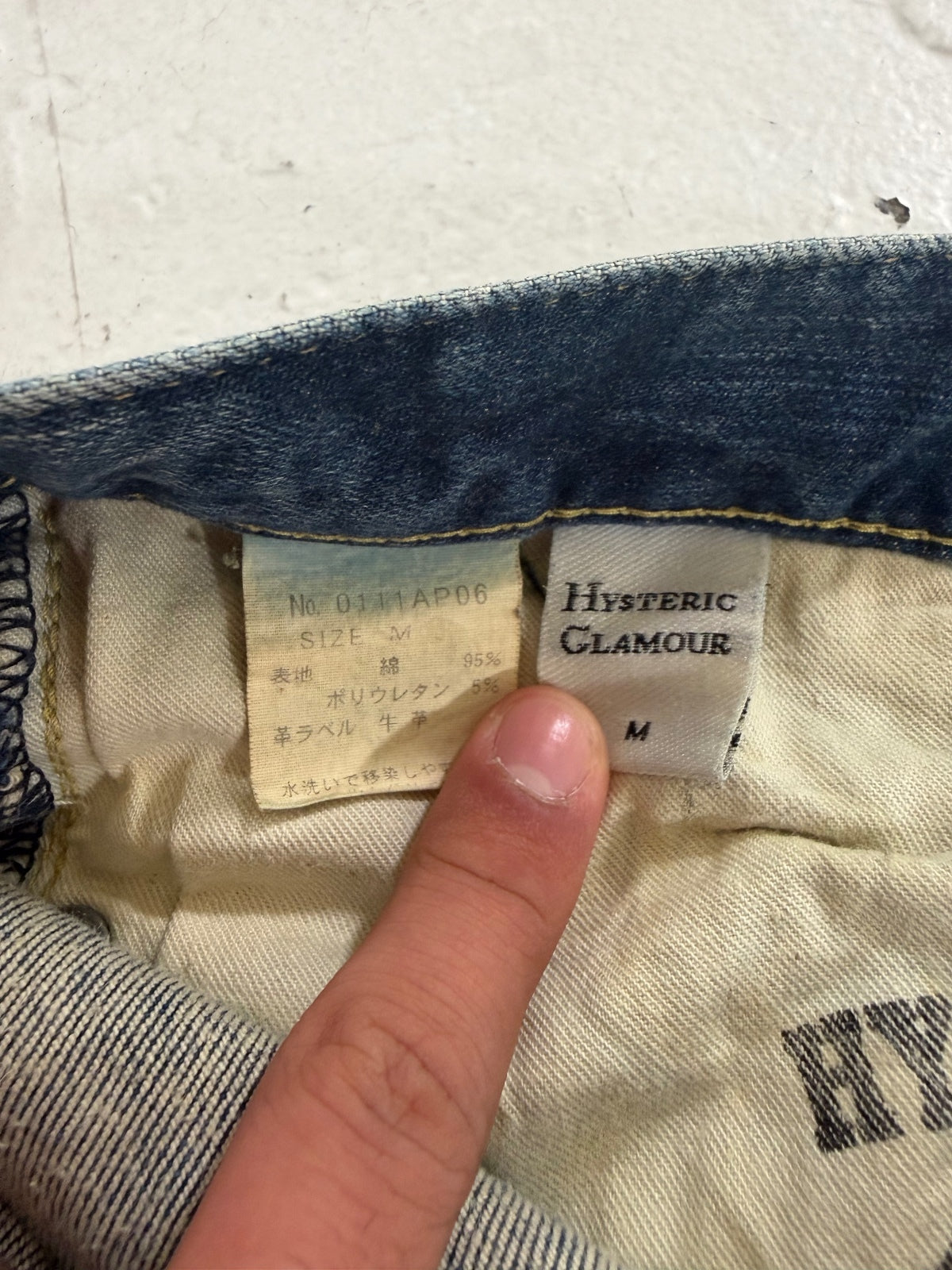 Hysteric Glamour Studded Stiched Denim {{ color }} {{ brand }} {{ archive }} {{ season }} {{ year }} {{ hedi slimane }}