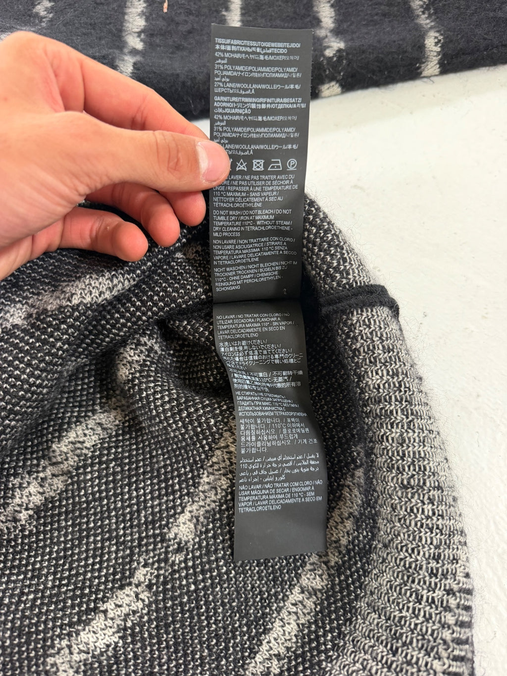 Saint Laurent Paris Striped Mohair Crewneck