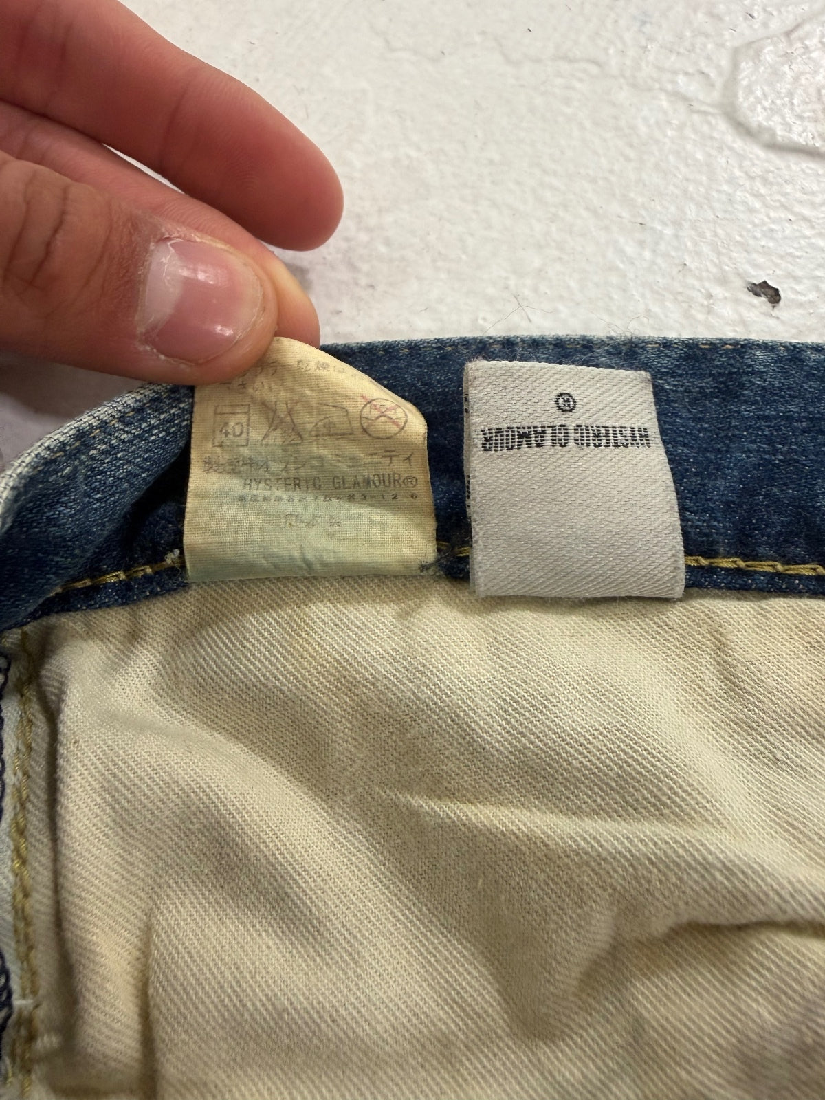 Hysteric Glamour Studded Stiched Denim {{ color }} {{ brand }} {{ archive }} {{ season }} {{ year }} {{ hedi slimane }}