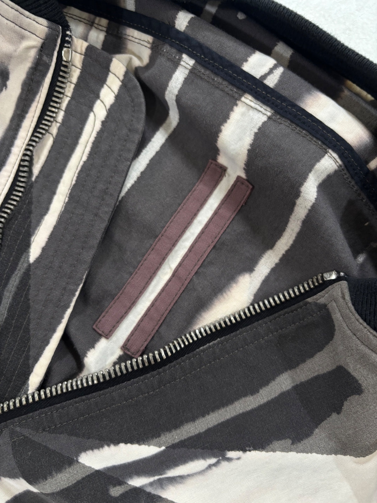 Rick Owens Olmar & Mirta Dark Dust Bleach Flight Jacket {{ color }} {{ brand }} {{ archive }} {{ season }} {{ year }} {{ hedi slimane }}