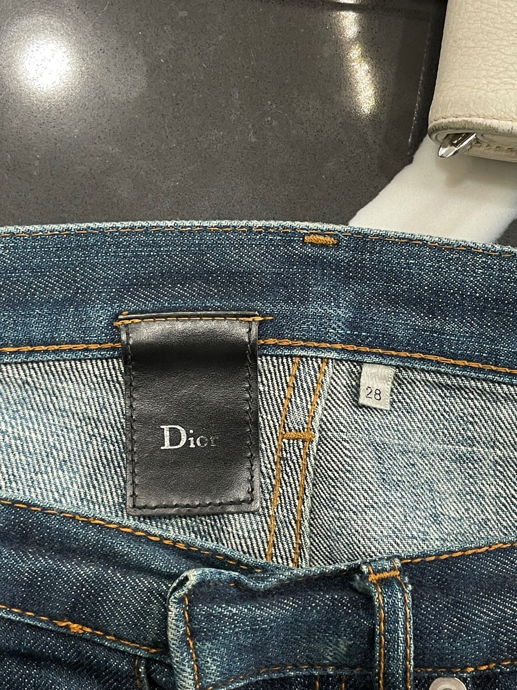 Dior Hedi Raw Blue Denim