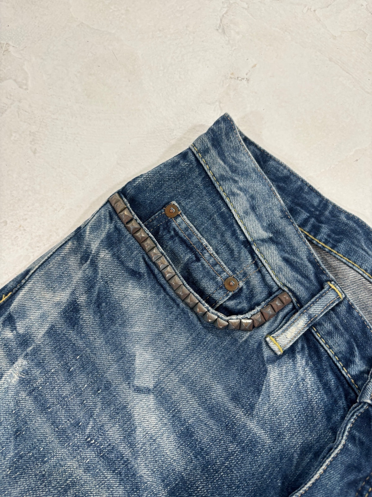 Hysteric Glamour Studded Light Blue Denim {{ color }} {{ brand }} {{ archive }} {{ season }} {{ year }} {{ hedi slimane }}