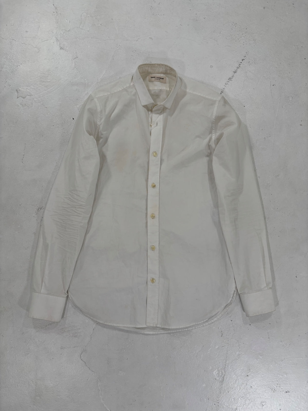 Saint Laurent 2014 White Button-up {{ color }} {{ brand }} {{ archive }} {{ season }} {{ year }} {{ hedi slimane }}