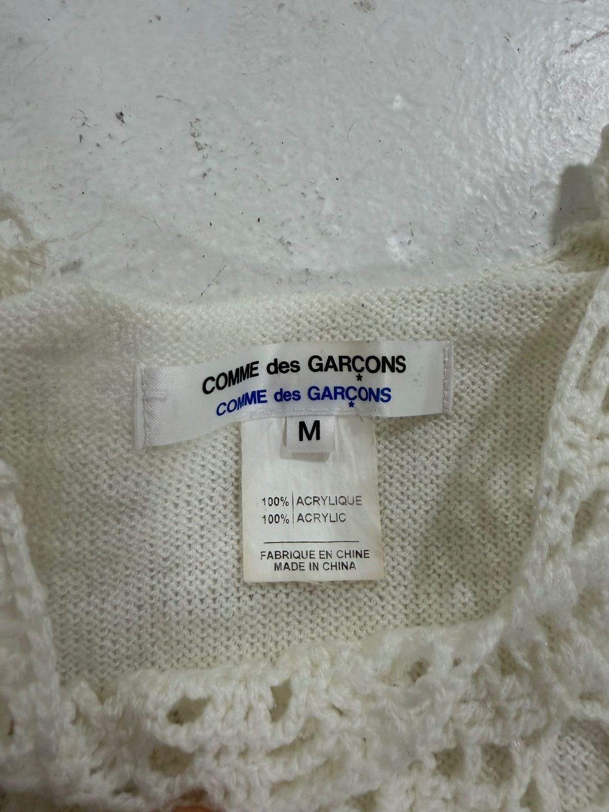 Comme Des Garcons Webbed Knitted Tee {{ color }} {{ brand }} {{ archive }} {{ season }} {{ year }} {{ hedi slimane }}