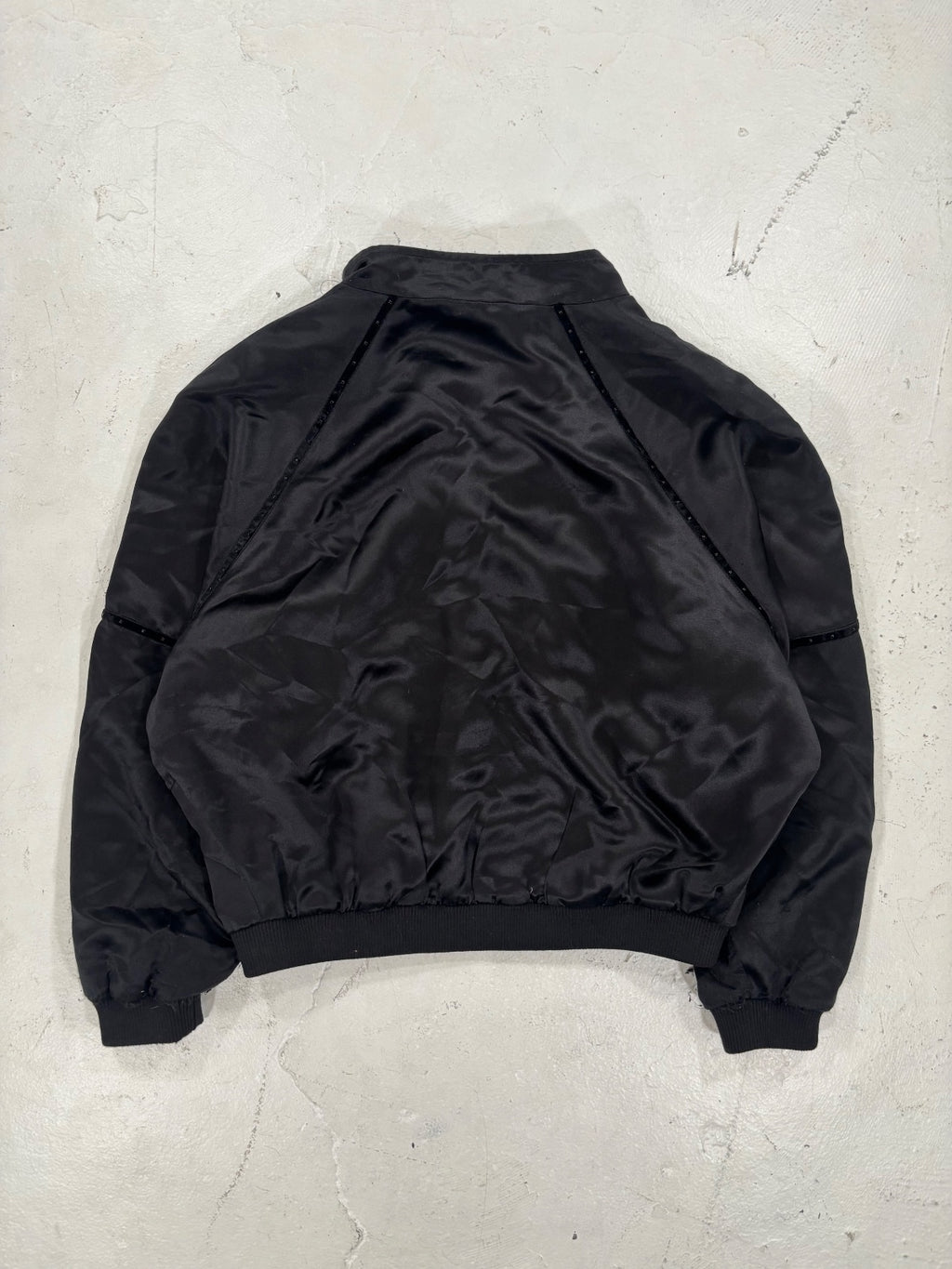 Saint Laurent Silk Rhinestone Teddy Jacket {{ color }} {{ brand }} {{ archive }} {{ season }} {{ year }} {{ hedi slimane }}