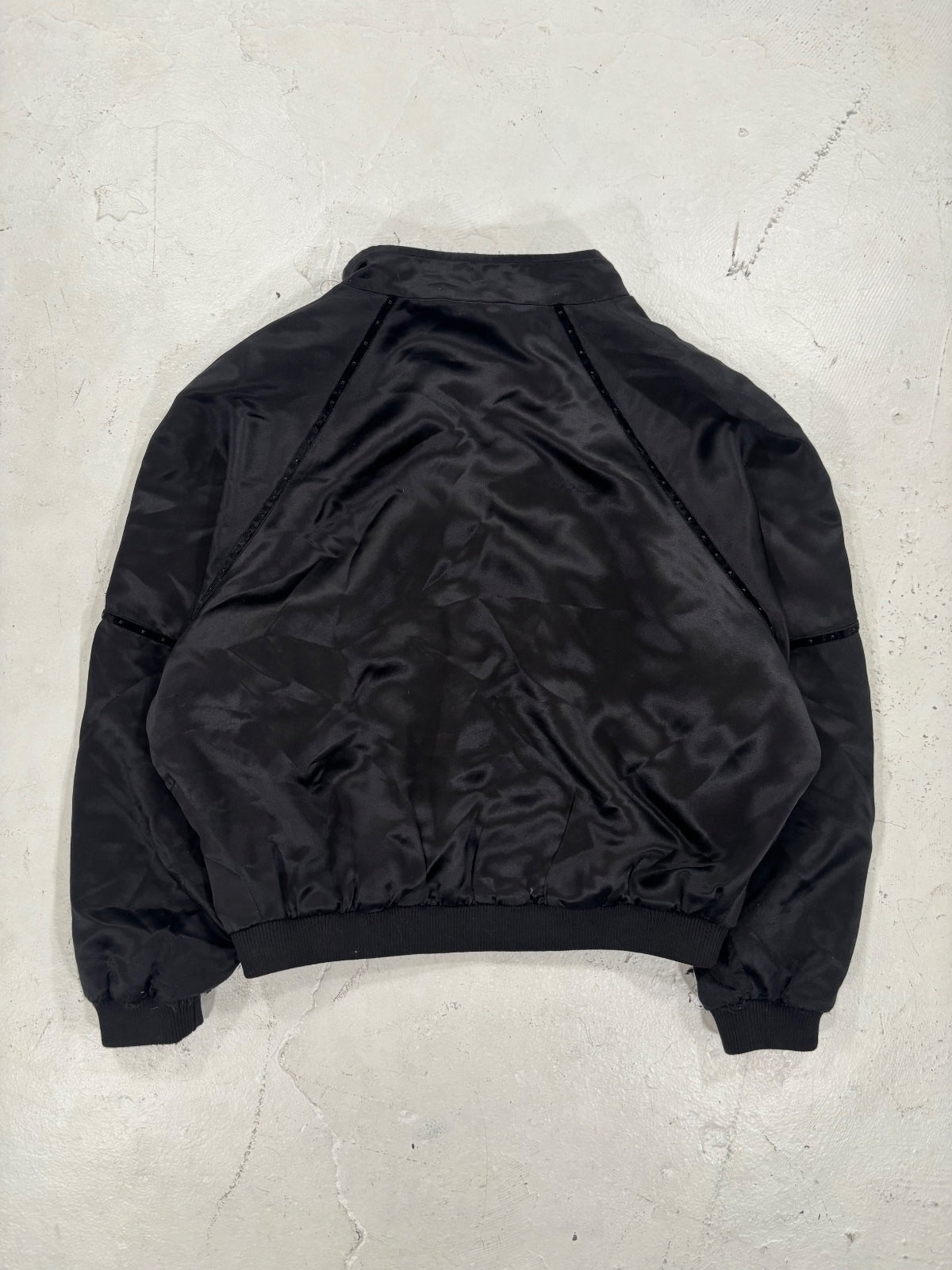 Saint Laurent Silk Rhinestone Teddy Jacket {{ color }} {{ brand }} {{ archive }} {{ season }} {{ year }} {{ hedi slimane }}
