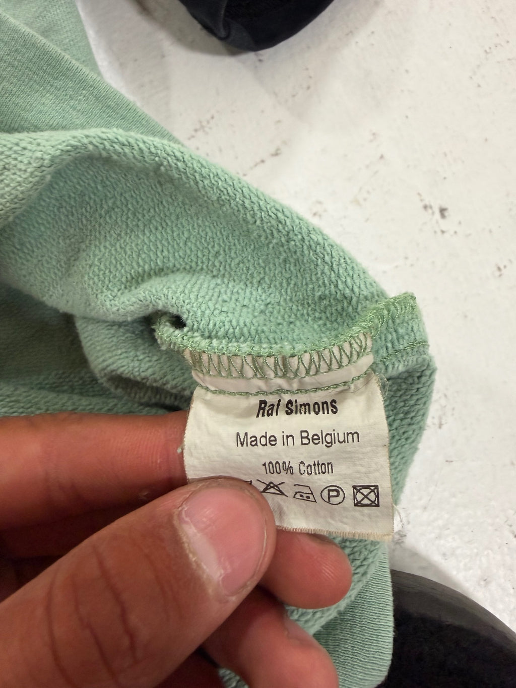 Raf Simons AW02 Mint Virginia Creeper Raglan Sweater