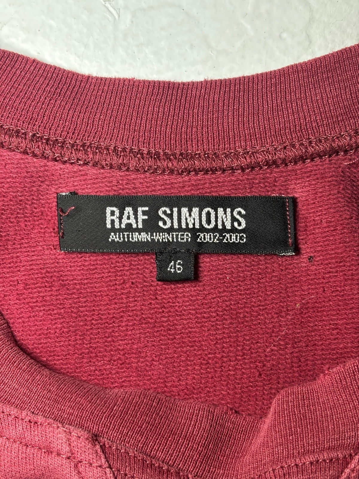 Raf Simon’s AW02 Virginia Creeper “Sticks” Crewneck