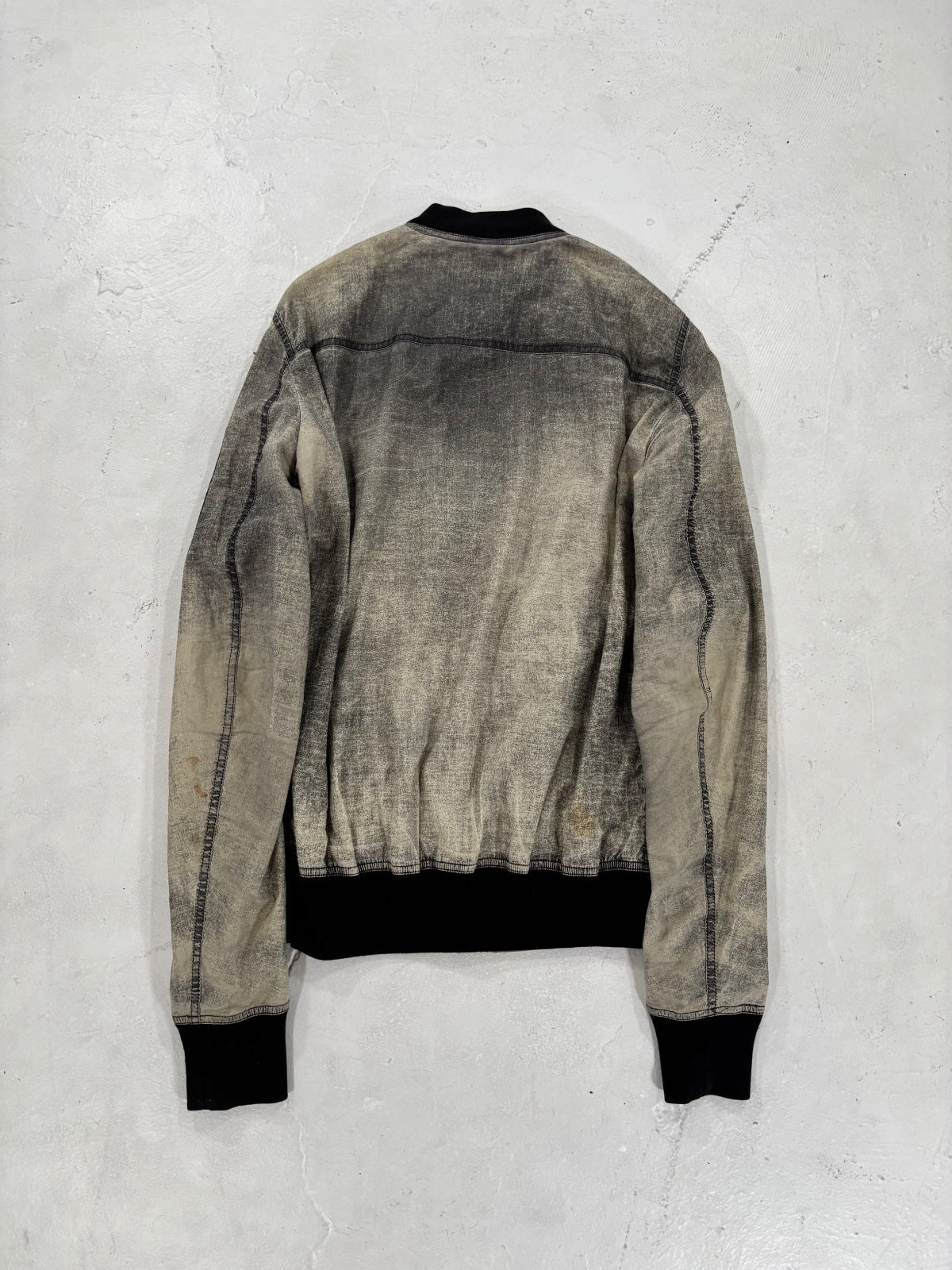 Rick Owens Black Washed Flight Jacket {{ color }} {{ brand }} {{ archive }} {{ season }} {{ year }} {{ hedi slimane }}