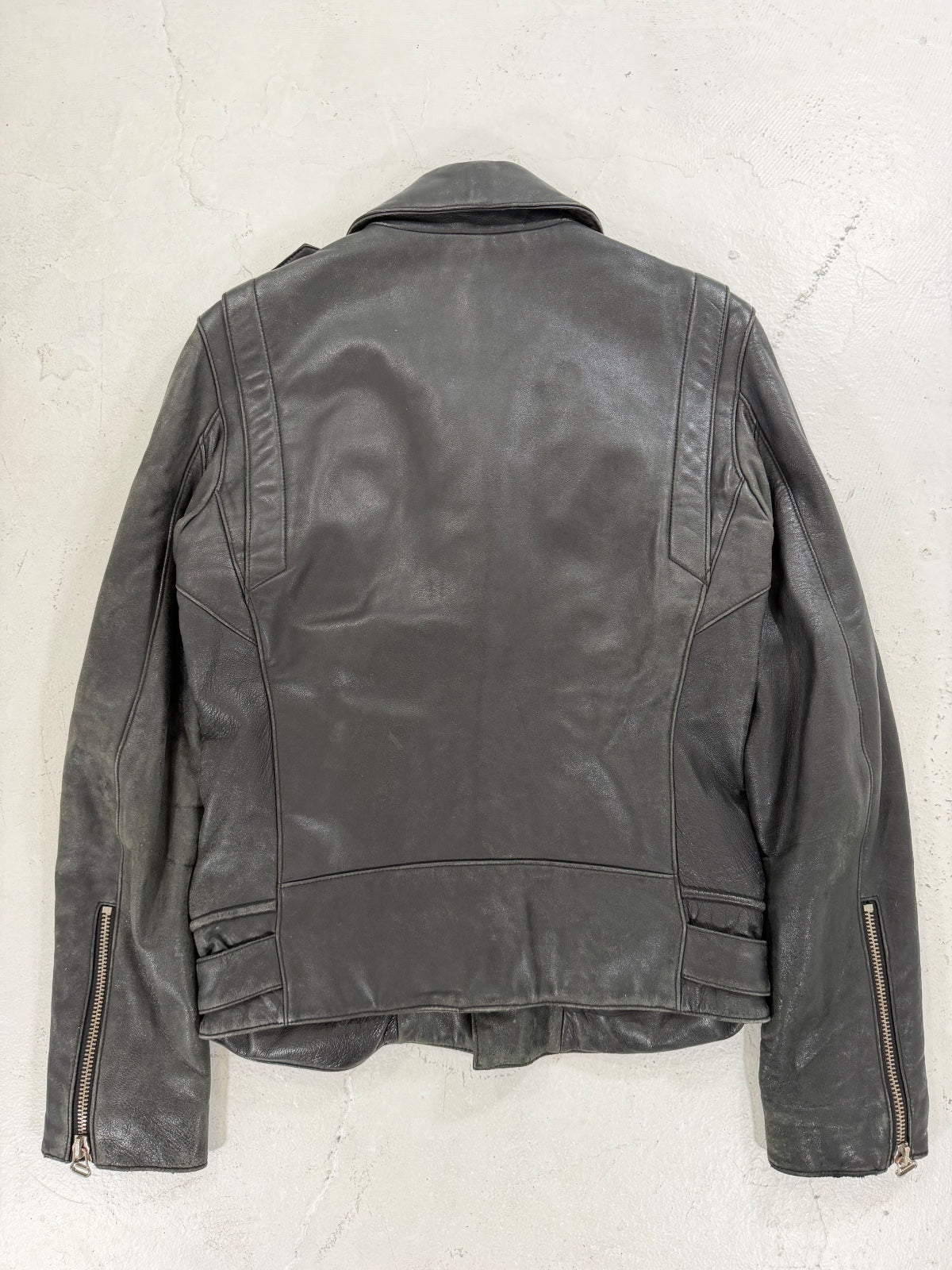 Balmain Paris Leather Biker Jacket {{ color }} {{ brand }} {{ archive }} {{ season }} {{ year }} {{ hedi slimane }}