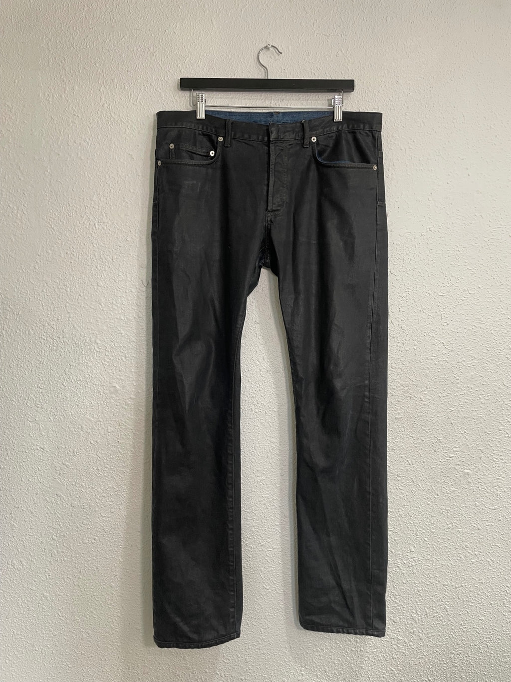 Dior Homme Black Wax Coated Denim