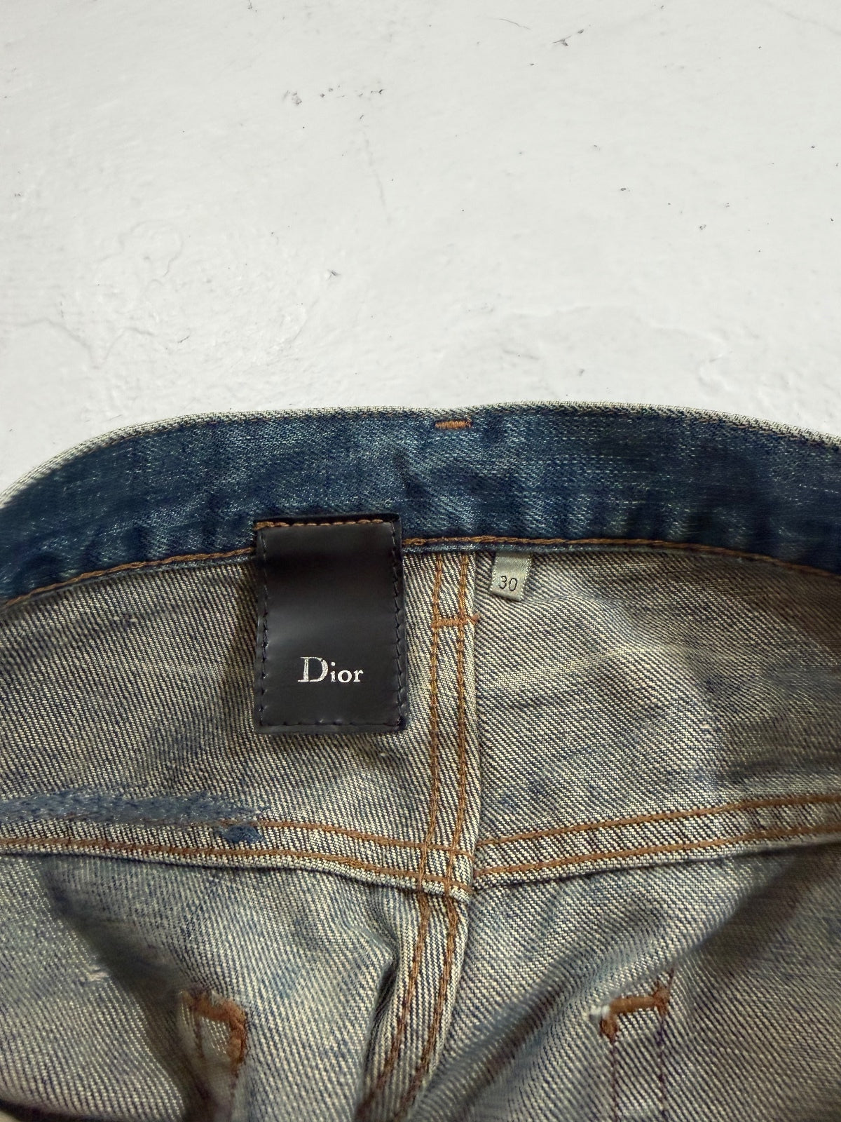 Dior Homme AW09 Rust Patch Denim {{ color }} {{ brand }} {{ archive }} {{ season }} {{ year }} {{ hedi slimane }}