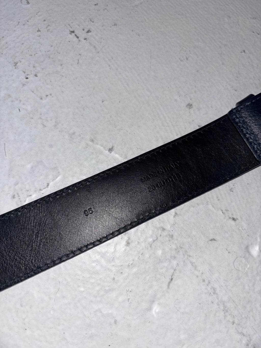 Dior Homme Dark Navy Leather Belt