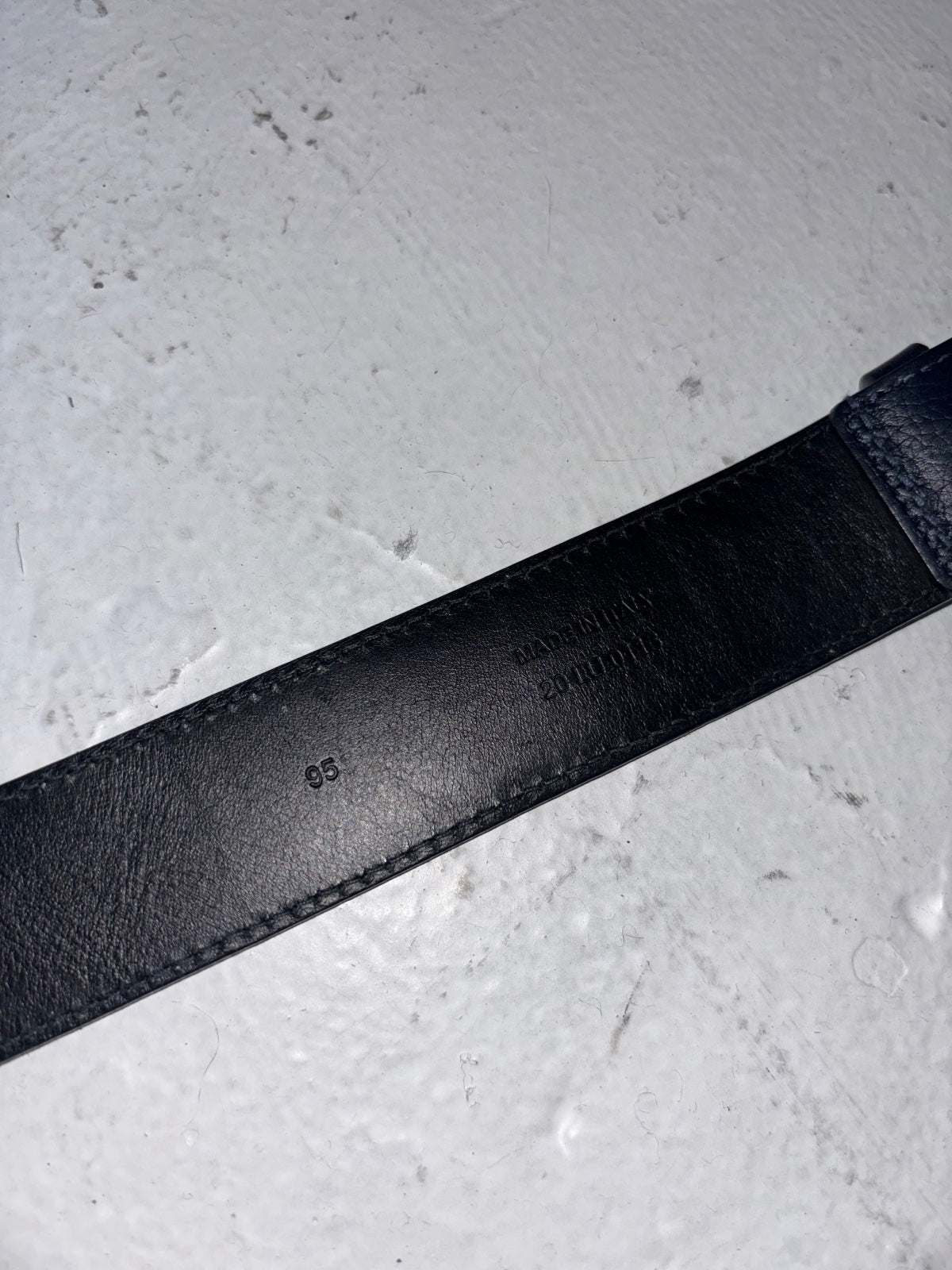 Dior Homme Dark Navy Leather Belt
