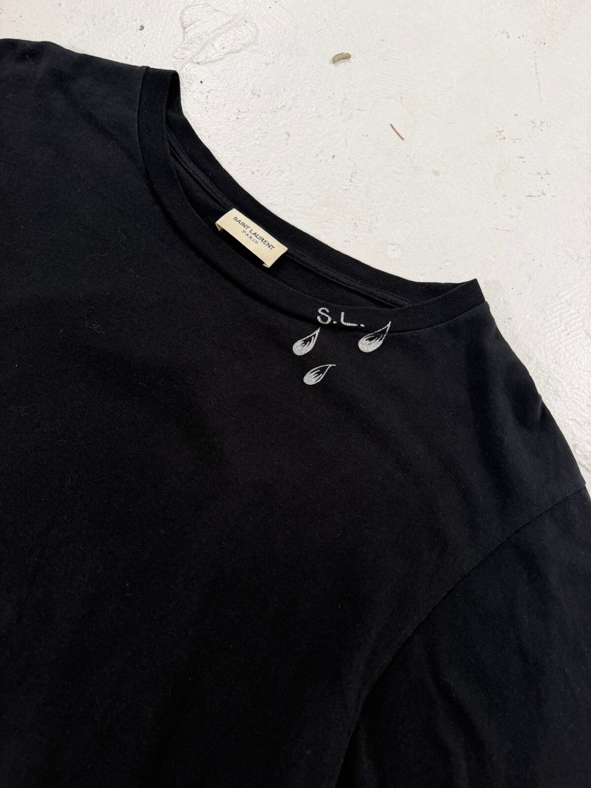 Saint Laurent Paris Water-Drop Tee {{ color }} {{ brand }} {{ archive }} {{ season }} {{ year }} {{ hedi slimane }}