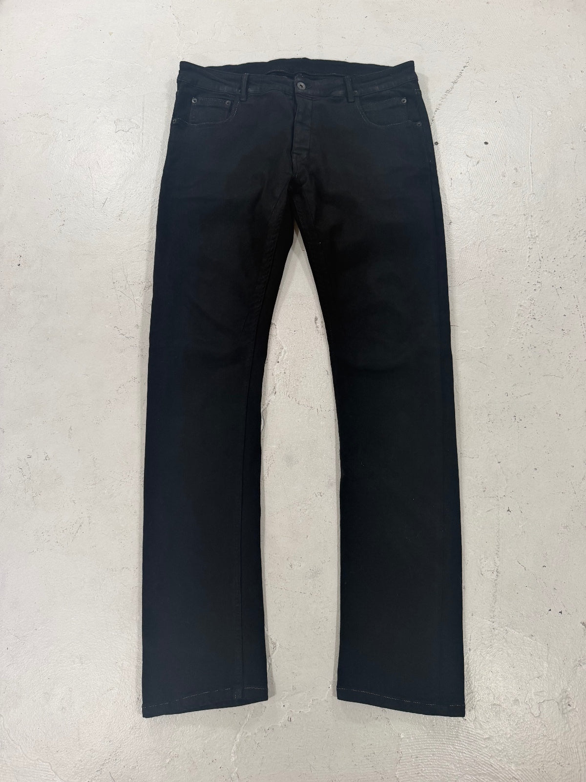 Rick Owens Waxed Detroit Cut Denim