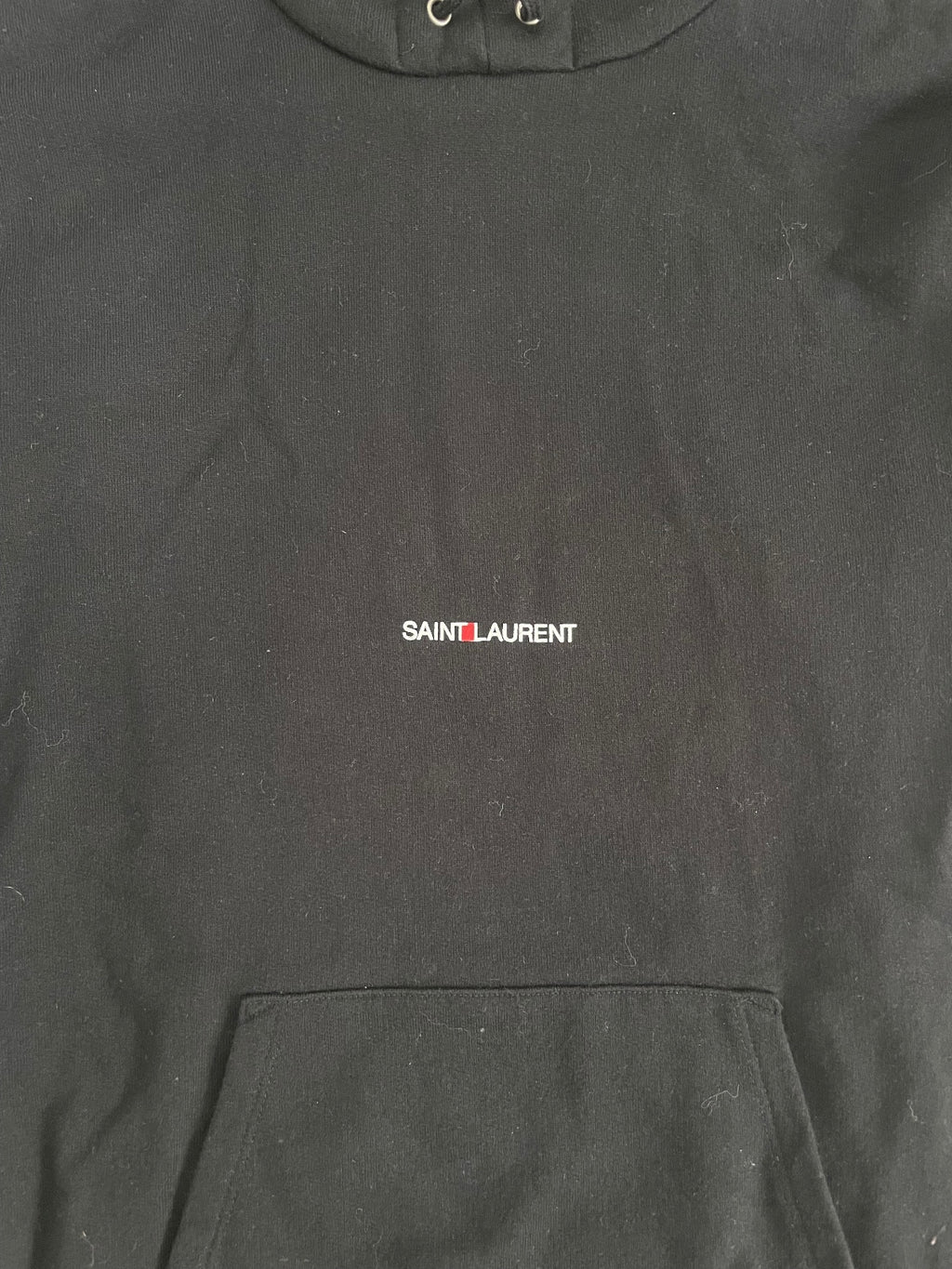 Saint Laurent Paris Black Logo Hoodie